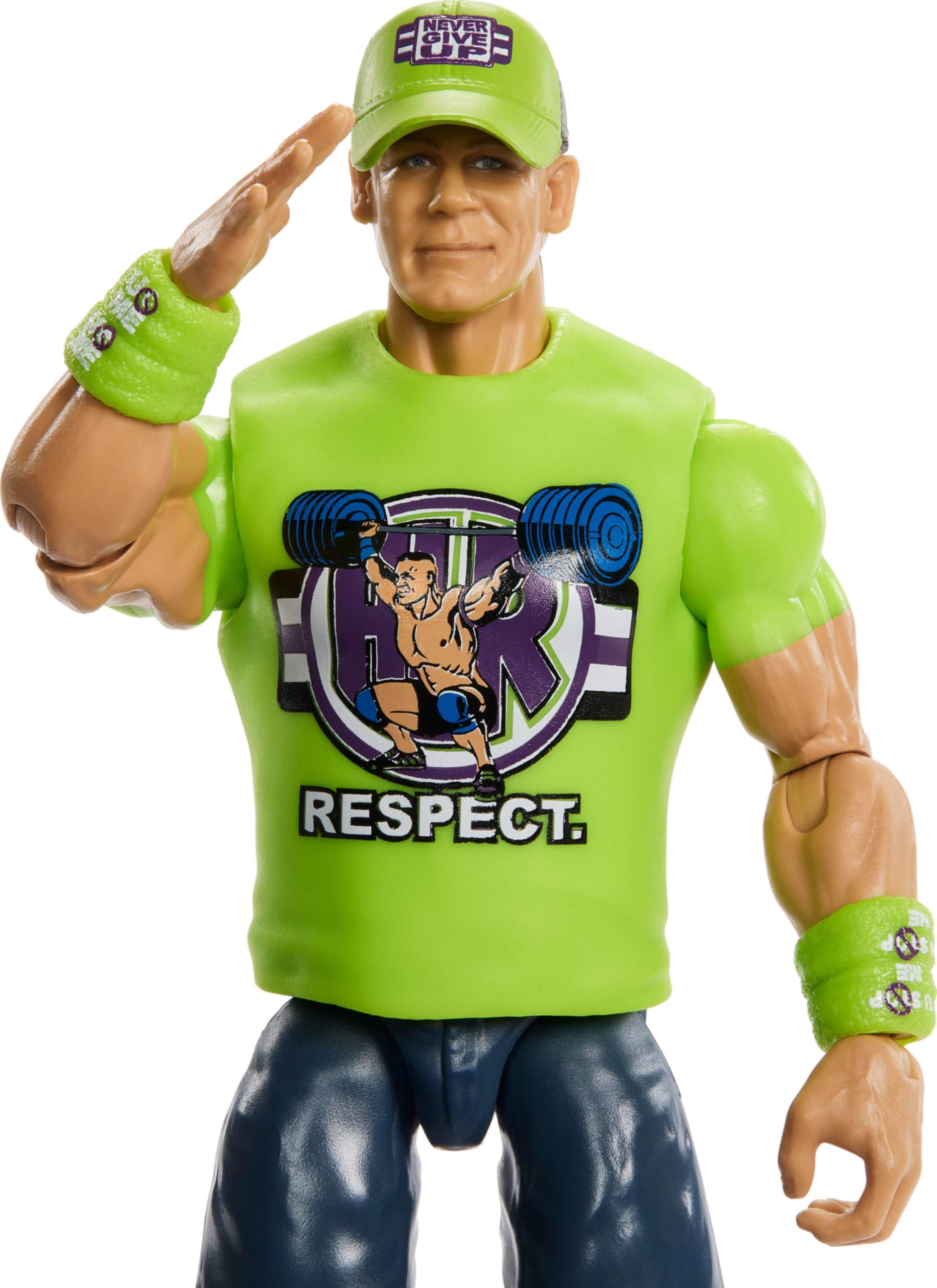 Mattel WWE Action Figure, 6-inch Collectible John Cena with 10